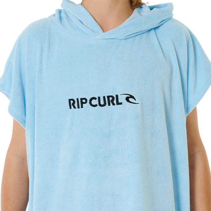 2023 Rip Curl Junior Brand Hooded Towel Changing Robe / Poncho 007BTO - Cool Blue